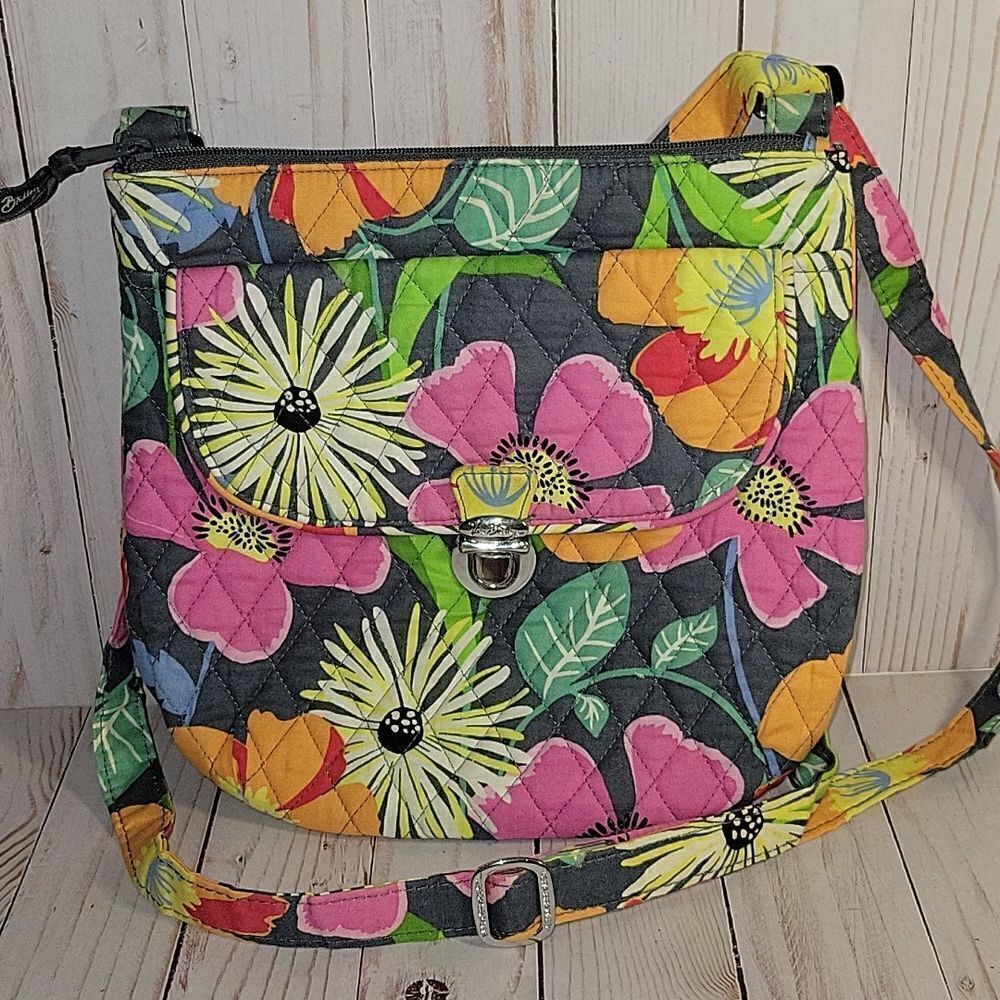 Vera Bradley Jazzy Blooms Crossbody Purse Bag Floral